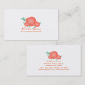 Geschilderde oranje bloemen moderne visitekaartje (Voorkant / Achterkant)