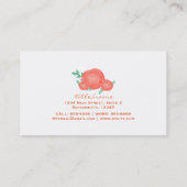 Geschilderde oranje bloemen moderne visitekaartje (Achterkant)