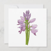 Geschilderde Orchidee Bruiloft Feest Uitnodiging (Achterkant)