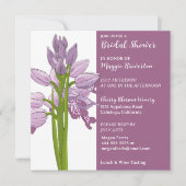 Geschilderde Orchidee Bruiloft Feest Uitnodiging (Voorkant)