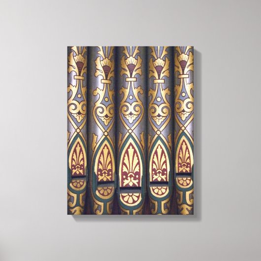 Geschilderde orgelpijpen canvas afdruk (Voorkant)