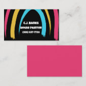 Geschilderde oversized regenboog Visitekaartjes (Voorkant / Achterkant)