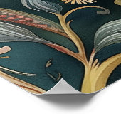 Geschilderde Paarden Bloemen Poster (Hoek)