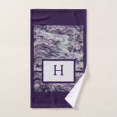 Geschilderde Paarse werveling van kleuren w / Mono Bad Handdoek (Handdoek)