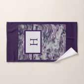 Geschilderde Paarse werveling van kleuren w / Mono Bad Handdoek (Handdoek)