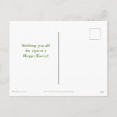 Geschilderde Paaseieren in Nest Briefkaart Happy E (Achterkant)