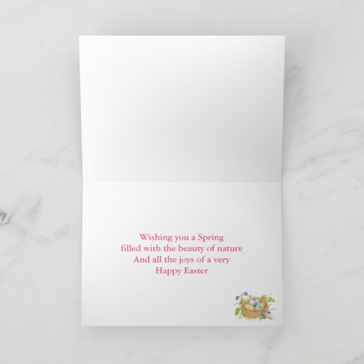 Geschilderde Paaseieren in Nest Spring Natuur Joy Kaart (Binnen)