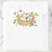 Geschilderde Paaseieren in Nest Stickers (Tas)