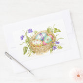 Geschilderde Paaseieren in Nest Stickers (Envelop)