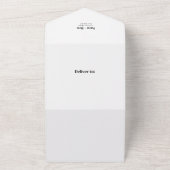 Geschilderde palmbomen met een strand QR-code RSVP All In One Uitnodiging (Buitenkant)