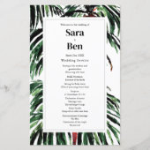 Geschilderde palmbomen Modern Beach Wedding (Voorkant)