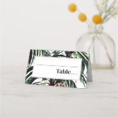 Geschilderde palmbomen Modern Beach Wedding Plaatskaartje (Voorkant)