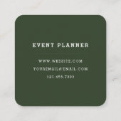 Geschilderde palmbomen vierkante visitekaartje (Achterkant)