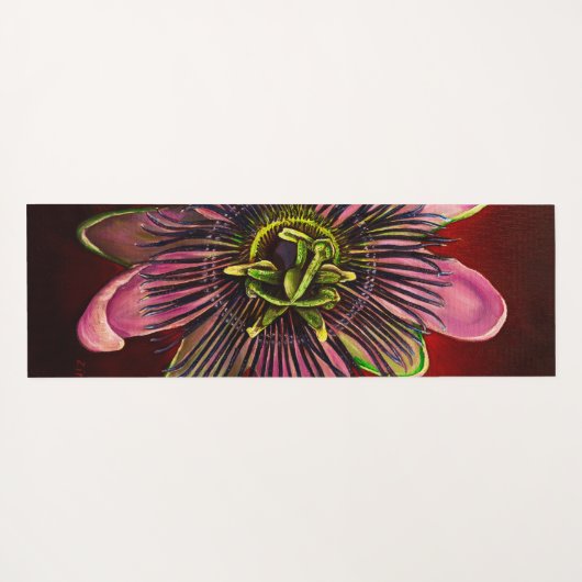 Geschilderde passie Bloem Yoga Mat (Achterkant (horizontaal))