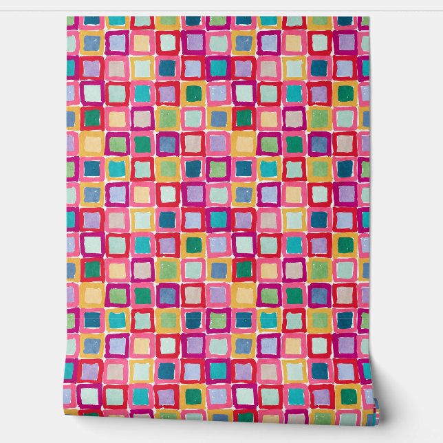 Geschilderde Patches Behang (Afrollen)