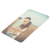 Geschilderde penseelstreken geschilderde overlay f magneet (Linkerzijde)