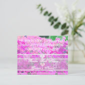 Geschilderde Petunias bruiloft uitnodigingen (Staand voorkant)