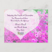 Geschilderde Petunias bruiloft uitnodigingen (Achterkant)
