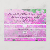 Geschilderde Petunias bruiloft uitnodigingen (Voorkant)