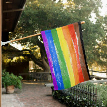 Geschilderde Philly Regenboog Pride Vlag