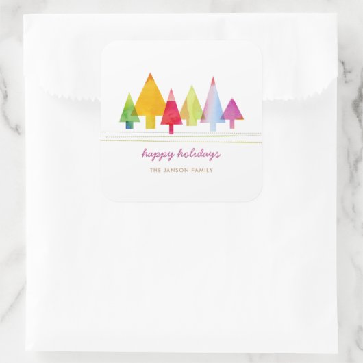 Geschilderde Pines Sticker (Tas)