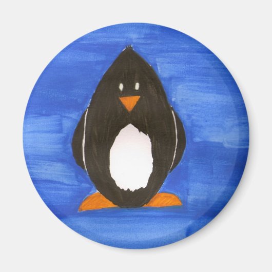 Geschilderde Pinguïn magneet (Voorkant)