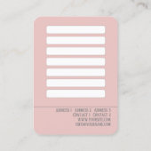 Geschilderde Pioenen - Visitekaartje Contactkaartje (Achterkant)