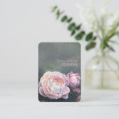 Geschilderde Pioenen - Visitekaartje Contactkaartje (Staand voorkant)