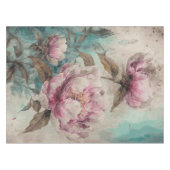 Geschilderde Pioenrozen - Tafeldoek Tafelkleed (Voorkant (Horizontaal))