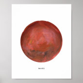 Geschilderde planeet Mars-kunstprint Poster (Voorkant)