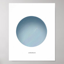 Geschilderde planeet Uranus-kunstprint Poster
