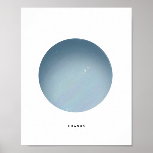 Geschilderde planeet Uranus-kunstprint Poster (Voorkant)