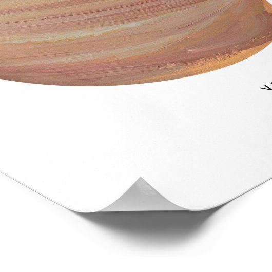 Geschilderde planeet Venus-kunstprint Poster (Hoek)