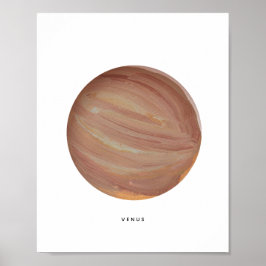Geschilderde planeet Venus-kunstprint Poster