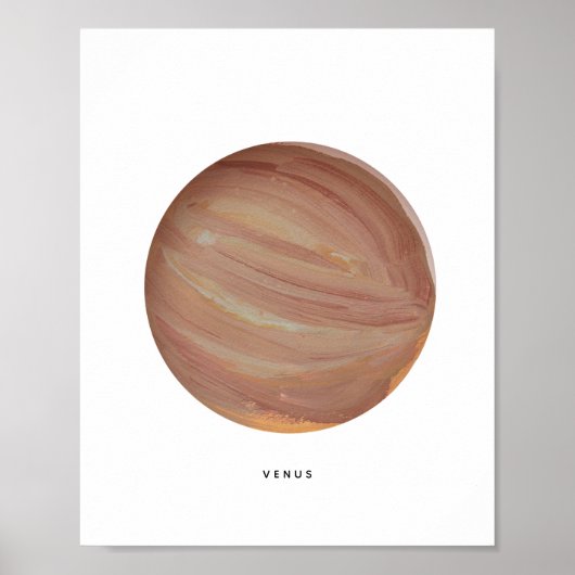 Geschilderde planeet Venus-kunstprint Poster (Voorkant)