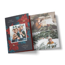 Geschilderde Poinsettias Kerstmis Foto