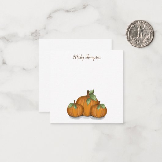 Geschilderde Pompoenen Briefkaart (Voorkant / Achterkant in situ)