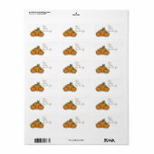 Geschilderde Pompoenen Etiket (Full Sheet)