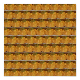 Geschilderde pompoenpatronen perfect poster