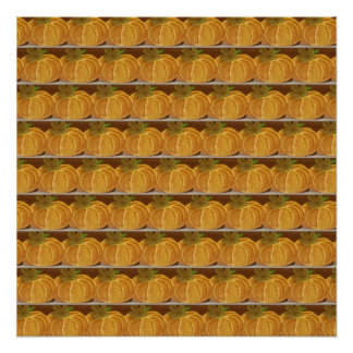 Geschilderde pompoenpatronen perfect poster