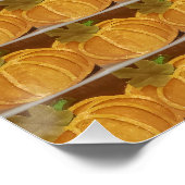 Geschilderde pompoenpatronen perfect poster (Hoek)