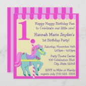 Geschilderde Pony/ Birthday Kaart (Voorkant / Achterkant)