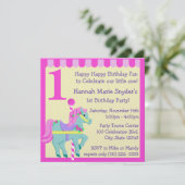 Geschilderde Pony/ Birthday Kaart (Staand voorkant)