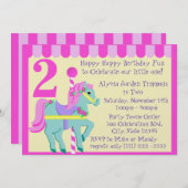Geschilderde Pony/ Birthday Kaart (Voorkant / Achterkant)