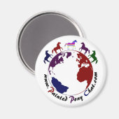 Geschilderde Pony Chat Magnet (Voorkant / Achterkant)