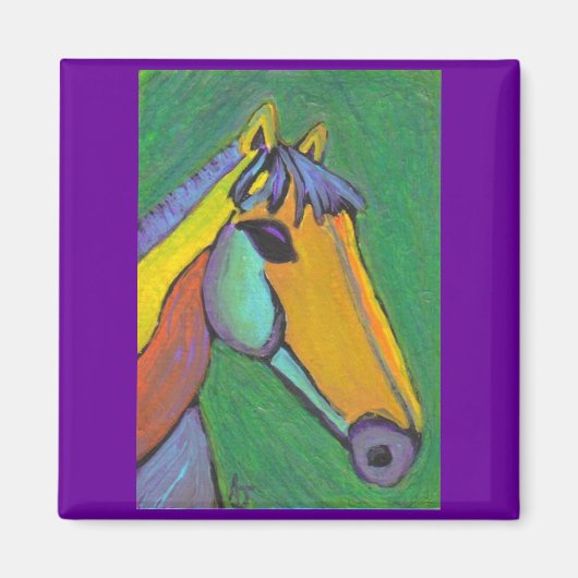 Geschilderde Pony - magneet (Voorkant)