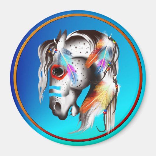 Geschilderde Pony magneet (Voorkant)