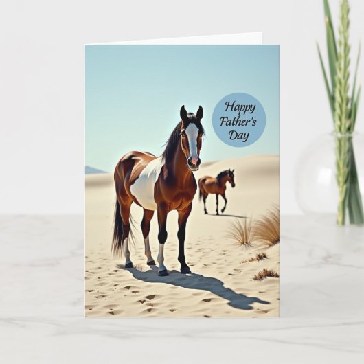 Geschilderde Pony Vaderdagkaart Kaart (Voorkant)