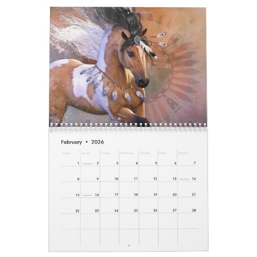 Geschilderde pony's III Kalender (Feb 2026)