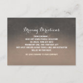 Geschilderde pot met perzikbloemen ontvangstkaarte informatiekaartje (Achterkant)